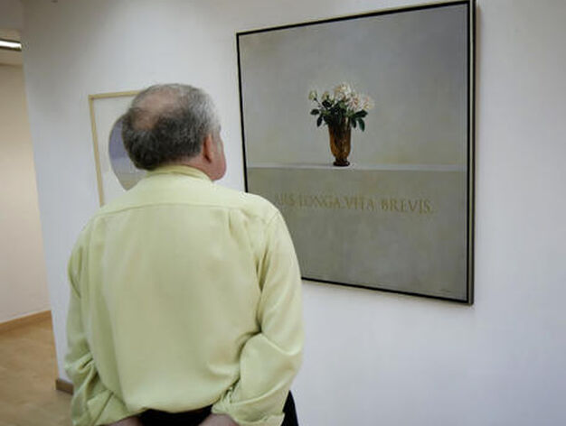 Un espectador observa una de las obras expuestas. 

Foto: Miguel Angel Gonzalez