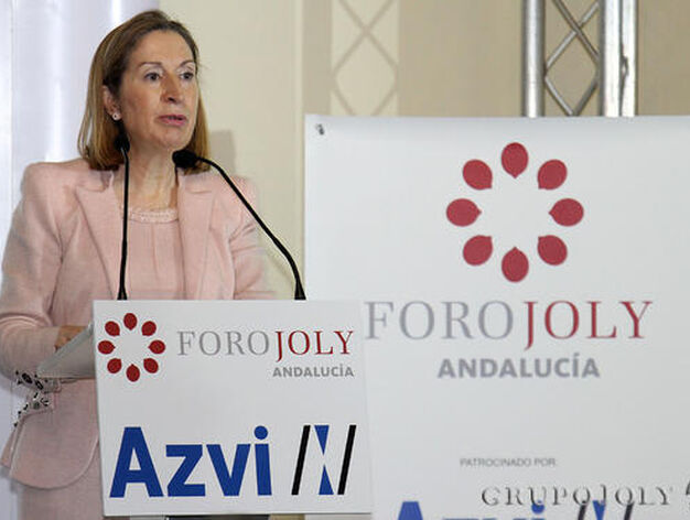 La Ministra de Fomento, Ana Pastor, ayer, durante su discurso en el Foro Joly.

Foto: Canterla/Josue Correa /Alberto Dominguez
