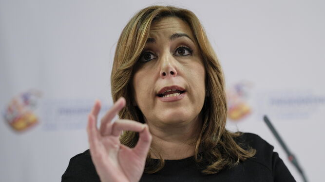 Susana Díaz, después de la cumbre de presidentes autonómicos.