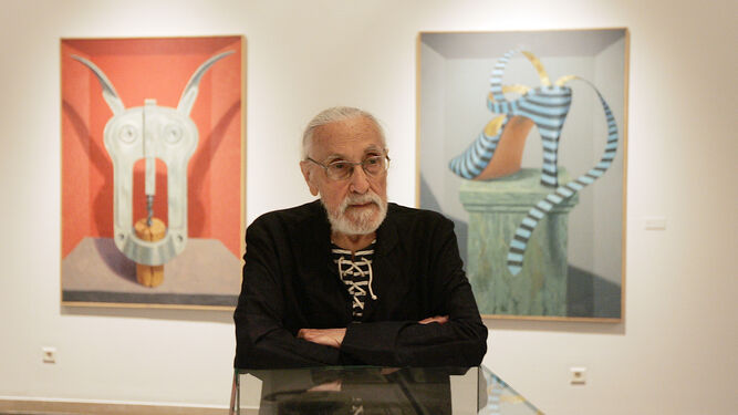 José Duarte, en la exposición que la sala Vimcorsa acogió sobre su obra en 2013.