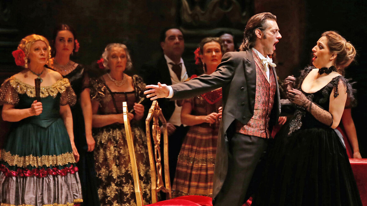 Una puesta en escena de la ópera 'La Traviata', representada días atrás en el Teatro Villamarta.