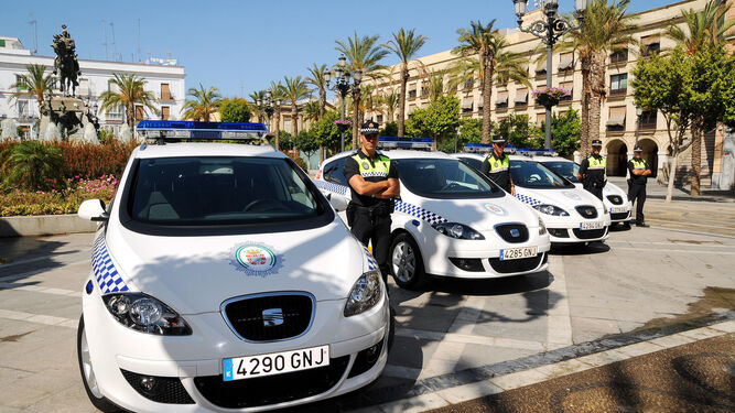 Última presentación de vehículos nuevos para la Policía Local en 2009.