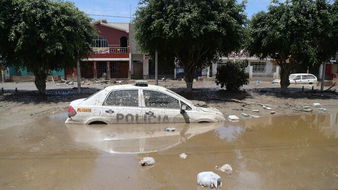 Una de las zonas castigadas por las inundaciones en Perú.