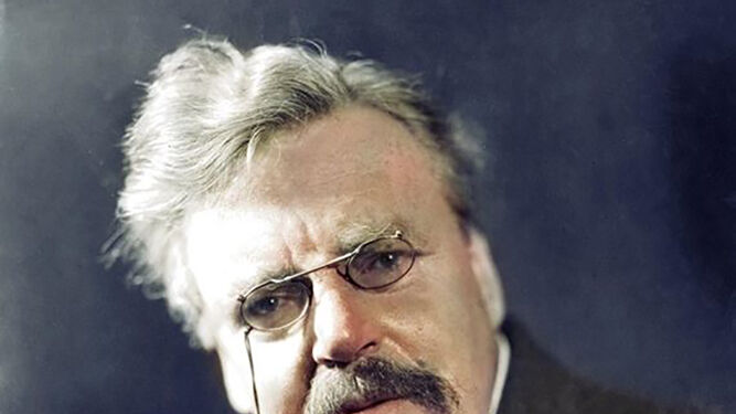 El escritor G. K. Chesterton (Londres, 1874-Beaconsfield, 1936).