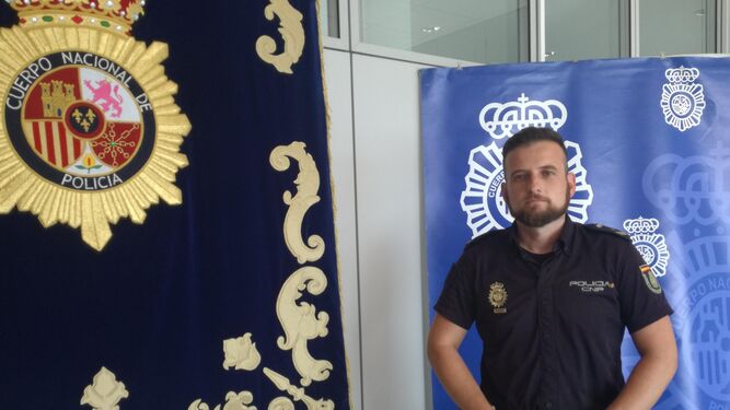 Santiago Valencia, ayer, en la Comisaría Provincial de Cádiz.