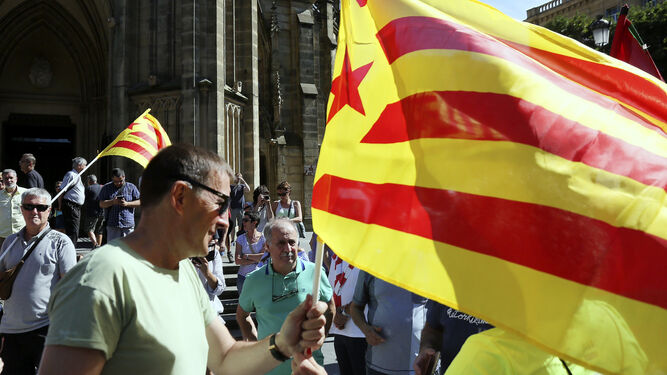 Otegui, en la manifestación convocada en San Sebastián.