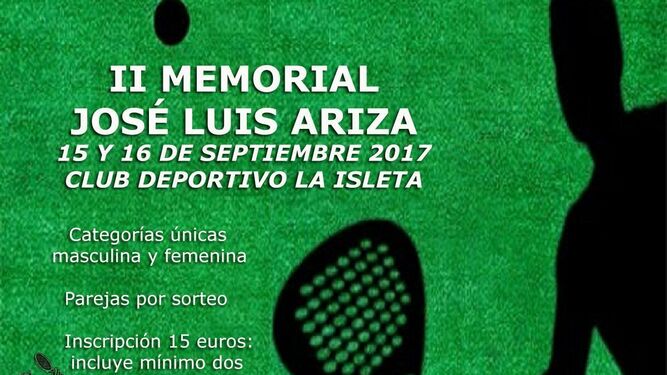 Cartel anunciador del Memorial que se disputará en La Isleta, en El Puerto.