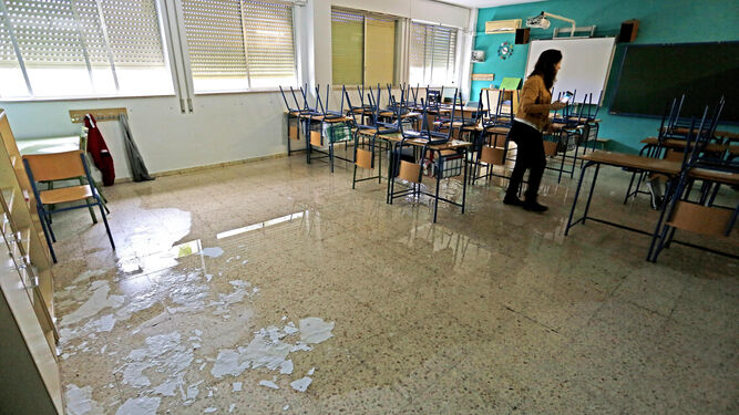 Una imagen de una de las clases del CEIP Torresoto, que tuvo que suspender sus clases ayer.