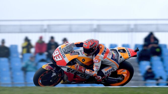 Marc Márquez, durante la sesión de clasificación para el Gran Premio de Australia de MotoGP.