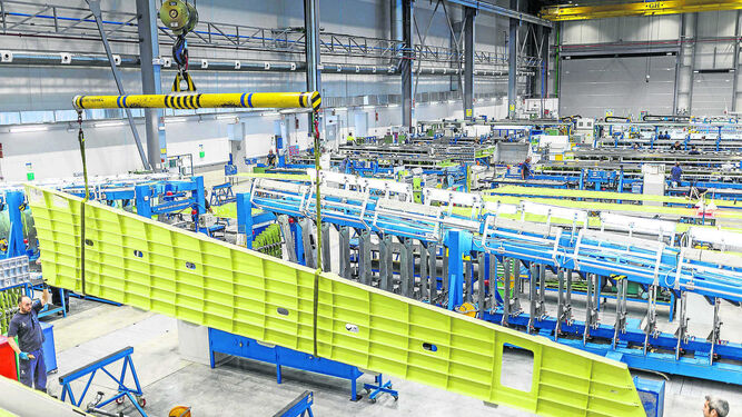 Interior de la nueva ampliación efectuada en la factoría de Airbus Puerto Real.