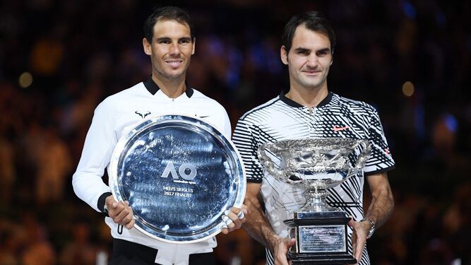 Nadal y Federer, en la final del año pasado