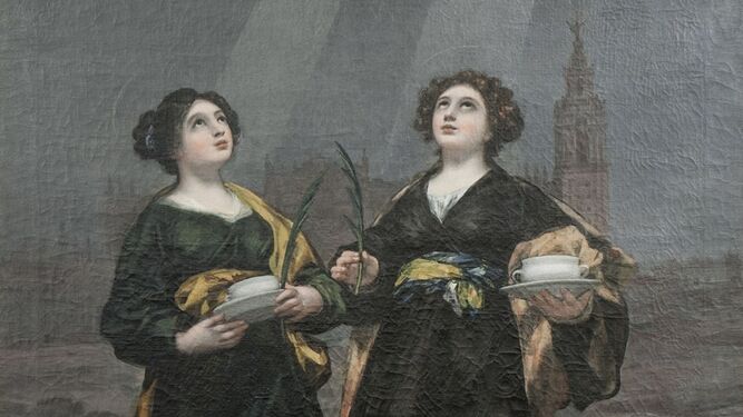 Reproducción (parcial) del lienzo de Goya que permanece en la Sacristía de los Cálices de la Catedral.