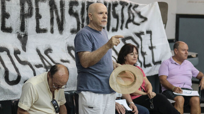 Miembros de la Marea de Jubilados y Pensionistas de Jerez durante la constitución de la plataforma, en junio del año pasado.