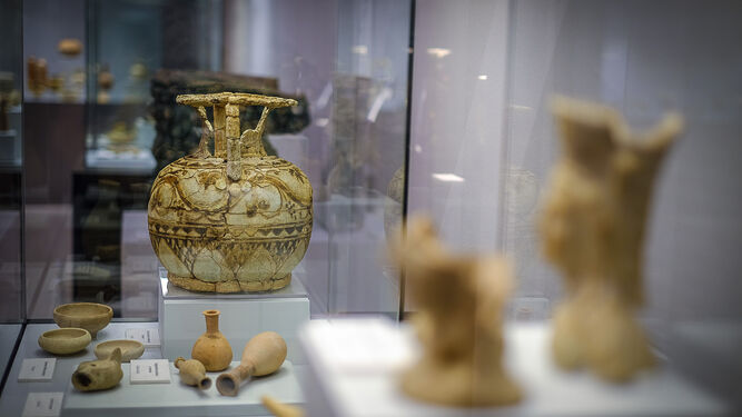 Algunas de las relevantes cerámicas del Museo.
