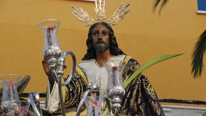Imagen del Cristo de la Borriquita en una de sus últimas salidas procesionales.