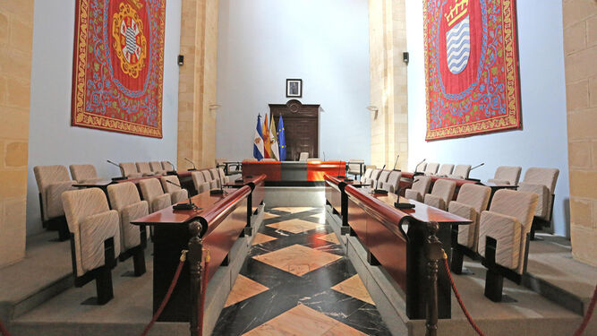 Imagen del salón de plenos del Ayuntamiento.
