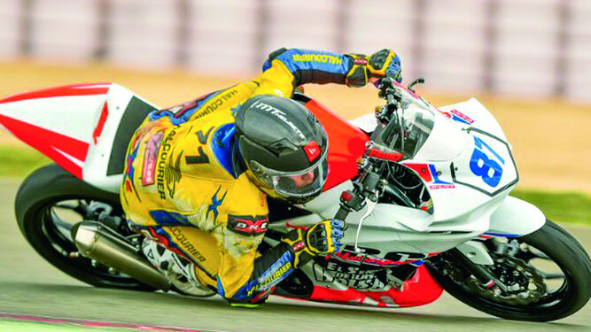 Fau Cañero, con su Yamaha en la prueba celebrada en Albacete.