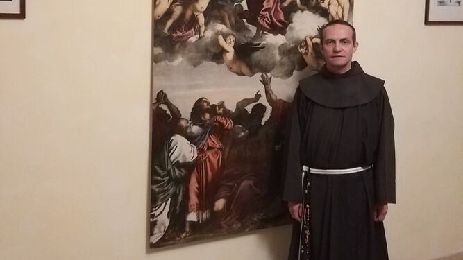Fray Stefano Cechinn en el convento donde reside en Roma.