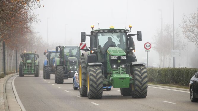 Una de las imágenes de las tractoradas en las carreteras españolas.