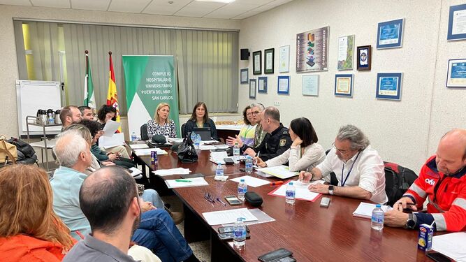 Imagen de la reunión de coordinación de la comisión provincial contra las agresiones a profesionales de centros sanitarios