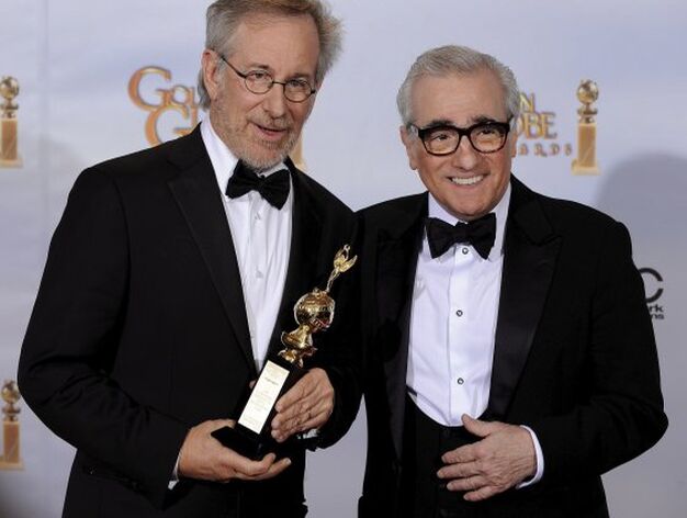 Los directores Steven Spielberg (i) y Martin Scorsese han recogido el premio Cecil B. DeMille a la Contribuci&oacute;n Destacada en el Entrenimiento. 

Foto: EFE