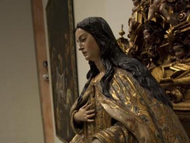 Virgen de la Merced sentada en sill&oacute;n de coro, obra de Jos&eacute; Montes de Oca.

Foto: Jaime Mart&iacute;nez