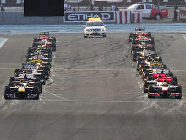 Inicio del Gran Premio de Abu Dhabi.

Foto: AFP Photo
