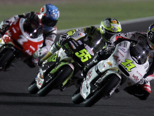 Imagen de la carrera de 125 cc del Gran Premio de Qatar.

Foto: AFP Photo