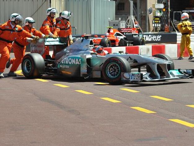Michael Schumacher no logr&oacute; terminar la carrera.

Foto: AFP Photo