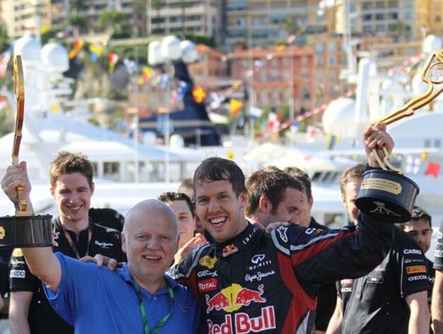 Sebastian Vettel, ganador del Gran Premio de M&oacute;naco.

Foto: AFP Photo