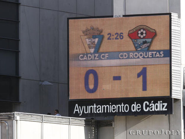El marcador reflejaba el gol tempranero del Roquetas. 

Foto: Lourdes de Vicente