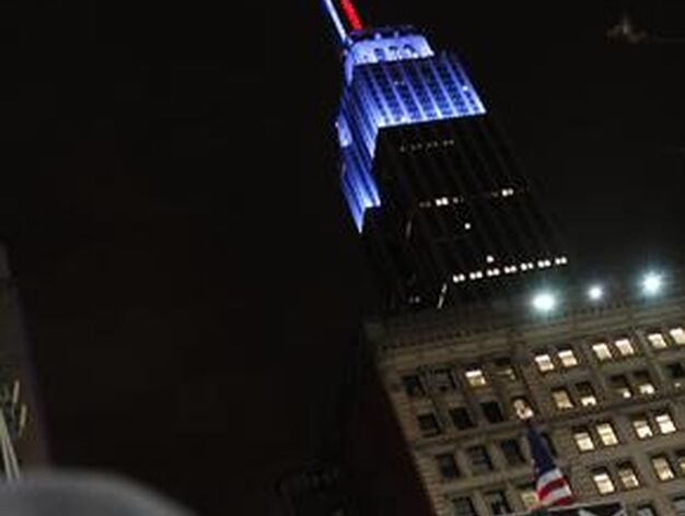 El Empire State iluminado en Nueva York con motivo de las elecciones.

Foto: Reuters