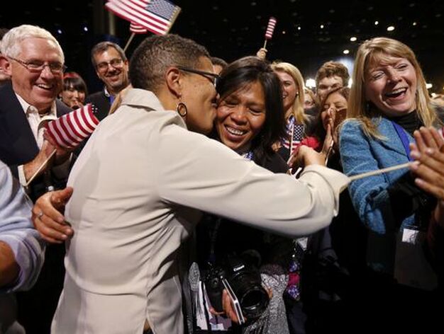 Euforia entre los seguidores de Obama en Chicago.

Foto: Reuters