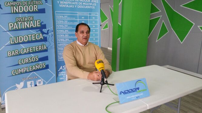 Vicente Vargas, en la rueda de prensa que ofreció ayer en las instalaciones de Indoor Jerez.