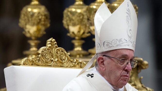 El Papa Francisco, durante la misa de Año Nuevo.