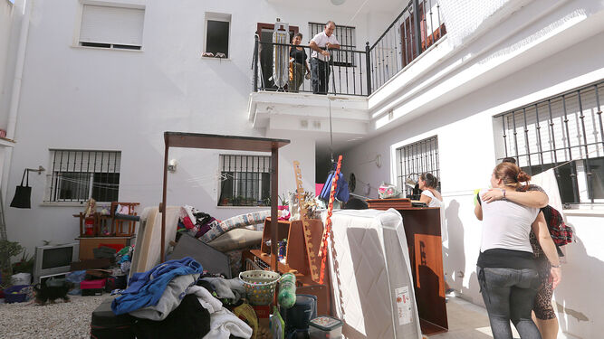 Ejecución de un desahucio el pasado mes de octubre en Chiclana.