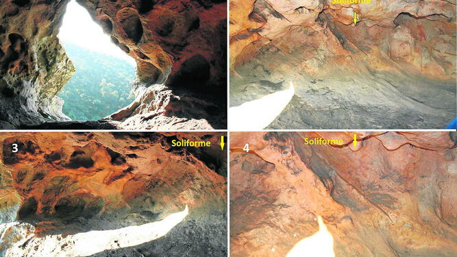 Las imágenes recogen las fases del fenómeno descubierto en la Cueva del Sol en la Sierra de la Plata.