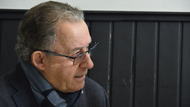Manolo Garrido, en una imagen de detalle durante la conversación.