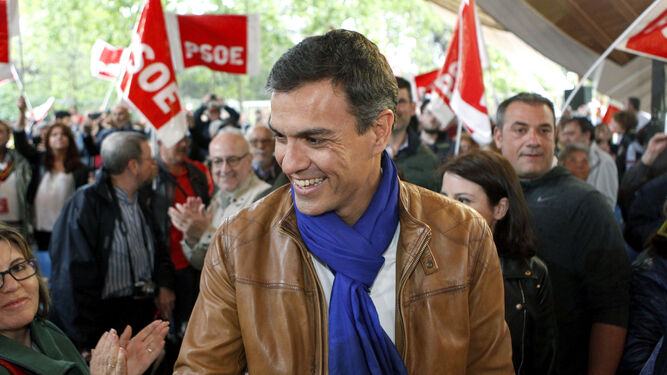 Pedro Sánchez, en un acto con simpatizantes en Madrid.