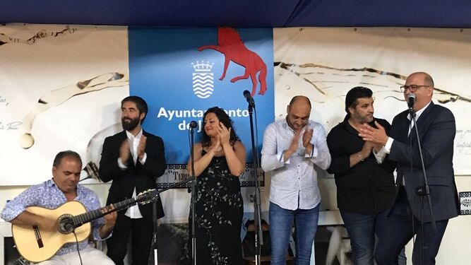 Un momento de la actuación celebrada el jueves en la caseta de Jerez en la feria de El Puerto.