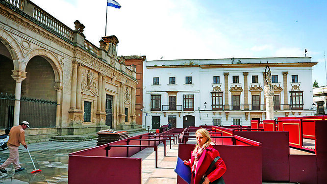 Zona de palcos ubicados frente a la fachada principal del Cabildo Viejo.