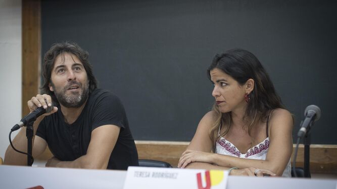 Jesús Rodríguez y Teresa Rodríguez, en un momento del debate de ayer.