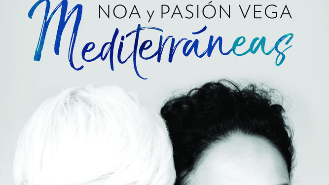Cartel de promoción del concierto con las cantantes Pasión Vega (i) y Noa.