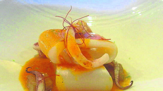 Ay, que te comoLPepe MonforteEl calamar con calabaza y foie de Albalá, en Jerez