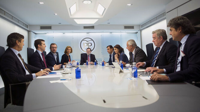 Reunión del Comité de Dirección del Partido Popular  en Madrid .