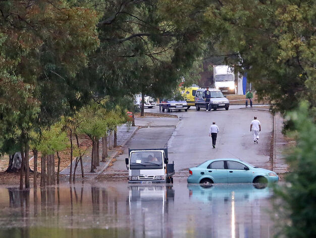 Los efectos del temporal de lluviaen Jerez