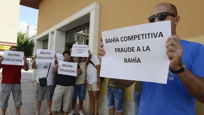 Imagen de archivo de una protesta frente al Juzgado que lleva la causa de Bahía Competitiva.