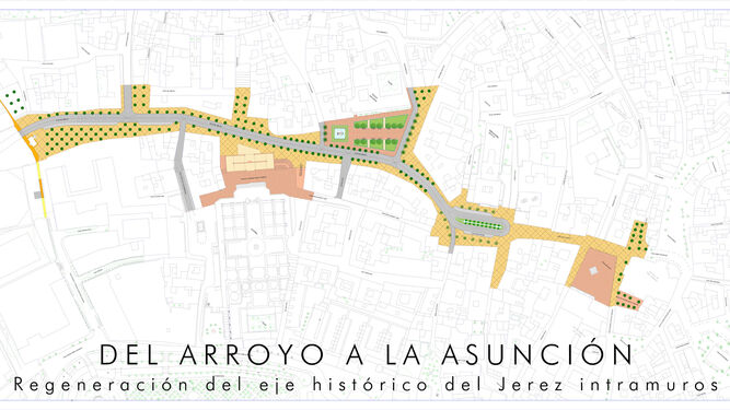 Área del casco histórico incluida en el plan del Ayuntamiento