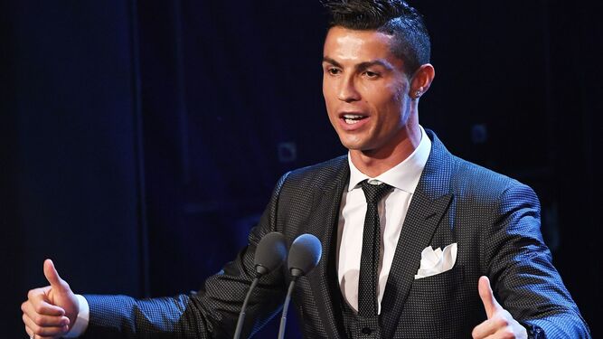 Cristiano Ronaldo, este mes al recoger el premio 'The Best' otorgado por la FIFA.