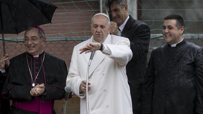 El papa Francisco, ayer.